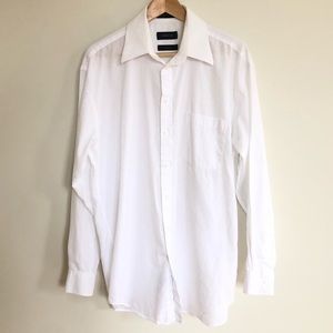 CLAIBORNE |  White Button Down Cotton Shirt Size